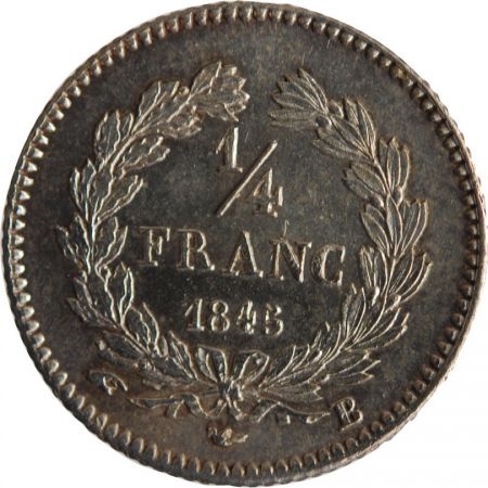 1/4 FRANC LOUIS PHILIPPE 1845 B ROUEN