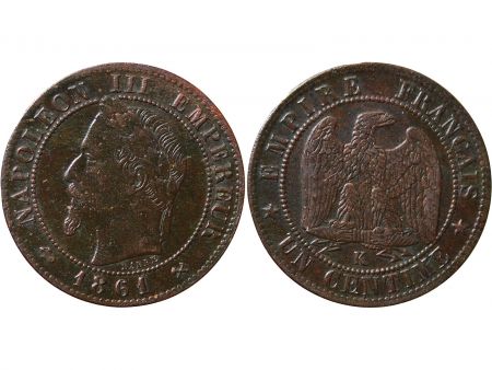 1 CENTIME NAPOLEON III 1861 K BORDEAUX