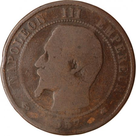 10 CENTIMES NAPOLEON III 1857 K BORDEAUX