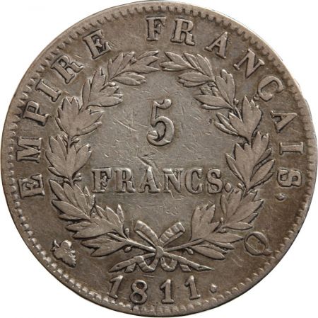 5 FRANCS NAPOLEON I  1811 Q PERPIGAN