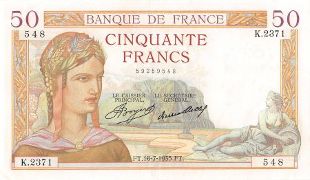 50 FRANCS CERES 08.07.1935
