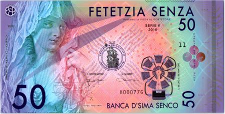 50 Senza 2016 - Banca d\'Sima Senco Polymer Fantaisie