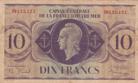 AEF 10 Francs - Marianne - 1944 - Série FD135.121
