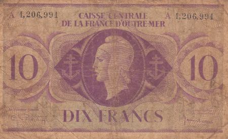 AEF 10 Francs Marianne 1944 - Série A 1,206 994