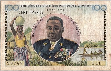 AEF 100 Francs Félix Eboué - 1957