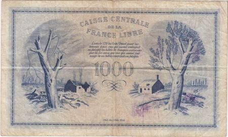 AEF 1000 Francs Phénix - 1941 Série TA 513.433 - Brazzaville