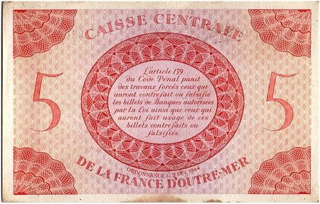 AEF 5 Francs 1944 - Marianne , croix de Lorraine - BB043.828