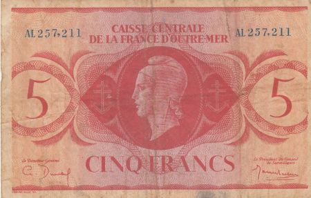 AEF 5 Francs Marianne 1944 - Série AL 257.211