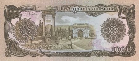 Afghanistan 1000 Afghanis 1991 - Mosquée - Monuments