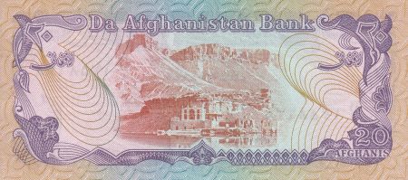 Afghanistan 20 Afghanis - Montagne - 1979 - NEUF - P56a