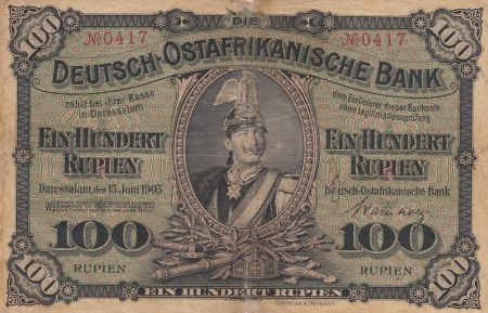 Afrique de l\'Est Allemande 100 Roupies Kaiser Wilhelm II - 1905