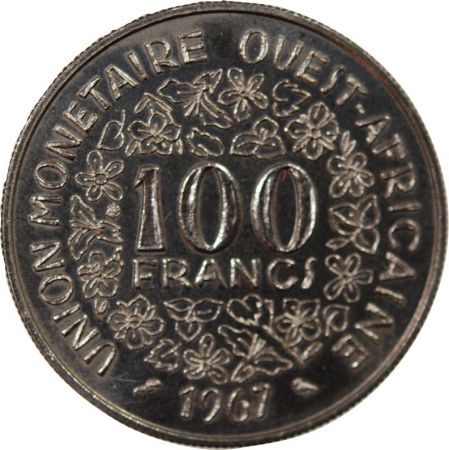 AFRIQUE DE L\'OUEST AFRIQUE DE L\'OUEST - 100 FRANCS 1967 ESSAI
