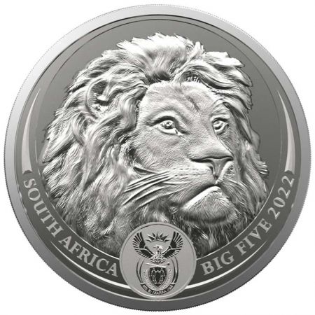 Afrique du Sud 1 Once Argent AFRIQUE DU SUD 2022 - Lion - The Big Five (Série II) - Nouvelle Collection