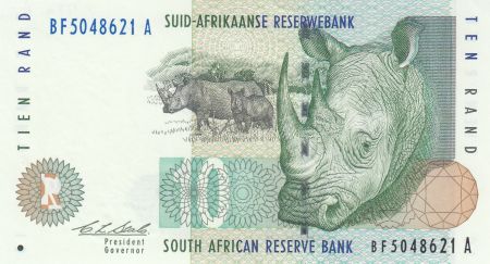 Afrique du Sud 10 Rand 1993 - Rhinocéros, Mouton
