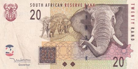 Afrique du Sud 20 Rand - Eléphants - Mine - ND (2005-2009) - P.129a