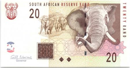 Afrique du Sud 20 Rand Eléphants - Mine 2009