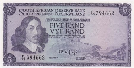 Afrique du Sud 5 Rand 1967-74 - Jan Van Riebeeck - Mine