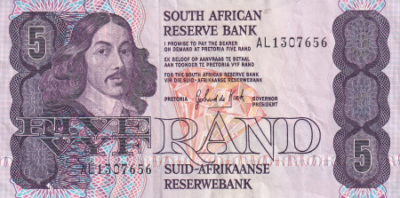 Afrique du Sud 5 Rand ND1990 - Bartholomeus Vermuyden, Usine