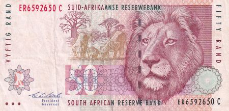 Afrique du Sud 50 Rand - Lion - ND (1992-1999) - P.125b