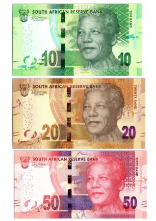 Afrique du Sud Série 3 billets  - Nelson Mandela - Madiba - 2018