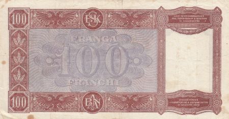 Albanie 100 Franga ND1940 - Femme portant du blé, Aigle bicéphale - Série A10
