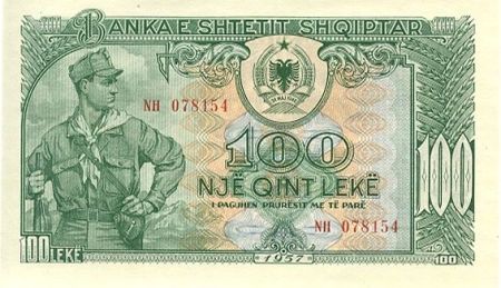 Albanie 100 Leké 1957 - Soldat