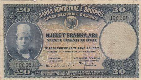Albanie 20 Franga Ari ND1926 - Jeune garçon, paysage - I 06229