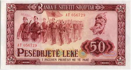 Albanie 50 Leké - Soldats et Parade - 1964