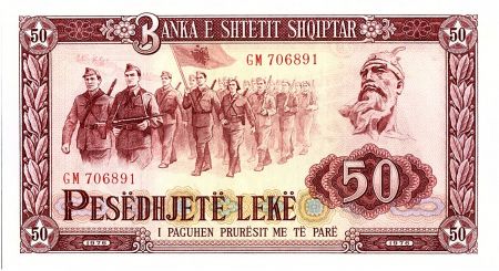 Albanie 50 Leké - Soldats et Parade - 1976