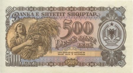 Albanie 500 Leké 1957 - Moisson