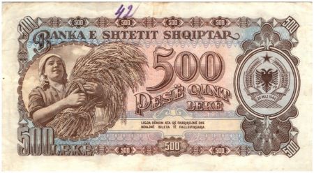 Albanie 500 Leké Moisson