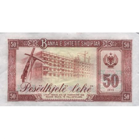 Albanie Billet 50 Leke ALBANIE 1976 - Skanderberg