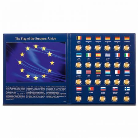 Album PRESSO pour les 23 pièces de 2 euros commémoratives « 30 ans du drapeau de lUE »