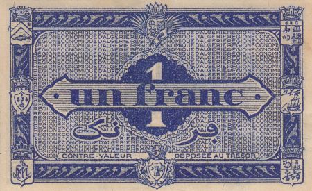 Algérie 1 Franc - 1944 - Série B - Nº 026,527 - Première émission - Figuier