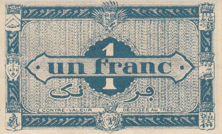 Algérie 1 Franc - 1944 - Série H 3 - Deuxième émission - Figuier