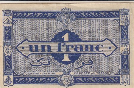 Algérie 1 Franc - Région économique - 31-1-1944 Série B1