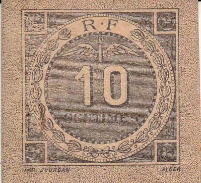 Algérie 10 Centimes - Chambre de Commerce - Bougie - Sétif - 1916