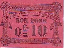 Algérie 10 Centimes - Chambre de Commerce  de Constantine - 1915