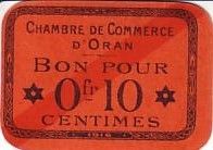 Algérie 10 Centimes - Chambre de Commerce d\'Oran - 1916