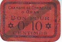 Algérie 10 Centimes - Chambre de Commerce d\'Oran - 1920