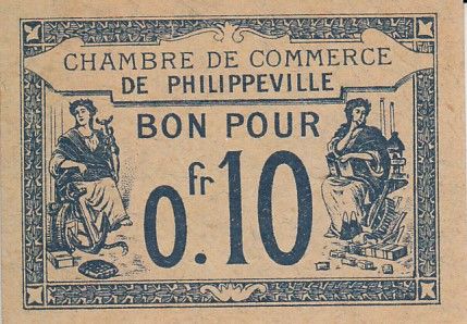 Algérie 10 Centimes - Chambre de Commerce de Philippeville - 1915