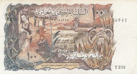 Algérie 100 Dinars  - Paysan, gazelle - 01-11-1970 Série T.038