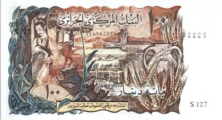 Algérie 100 Dinars  - Paysan, gazelle - 1970