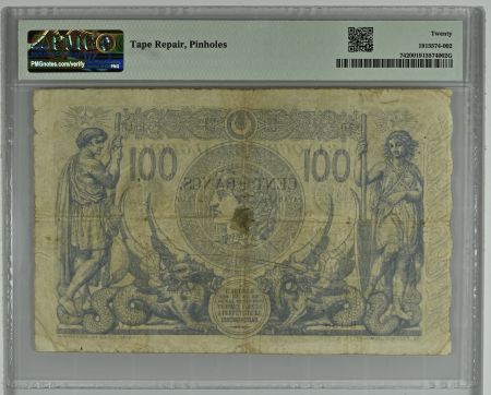 Algérie 100 Francs - Bleu - 23-06-1911 - Série R.158 - PMG 20