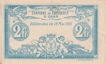 Algérie 2 Francs - Chambre de commerce d\'Oran - 1915 - Série A - P.141.3