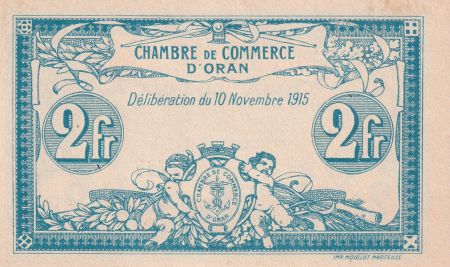 Algérie 2 Francs - Chambre de commerce d\'Oran - 1915 - Série III - P.141.14