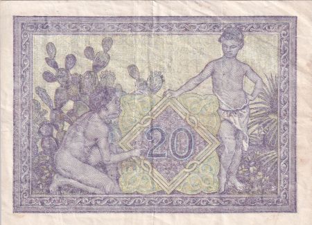 Algérie 20 Francs - Jeune Femme - 02-02-1945- Série S.1266 - P.92b