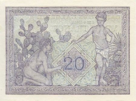 Algérie 20 Francs 20-04-1944 Jeune Femme