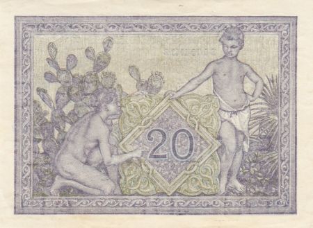 Algérie 20 Francs Jeune Femme - 09-12-1943 - SPL - P.92a - Série E.416