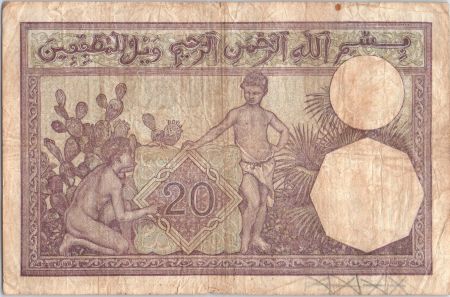 Algérie 20 Francs Jeune Femme - 1941